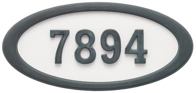 Gaines Large Oval Plaque Verde Brass