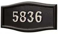 Gaines Large Roundtangle Black Nickel Numbers