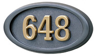 Gaines Small Oval Bronze Brass Numbers