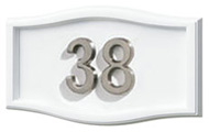 Gaines Small Roundtangle White Nickel Numbers