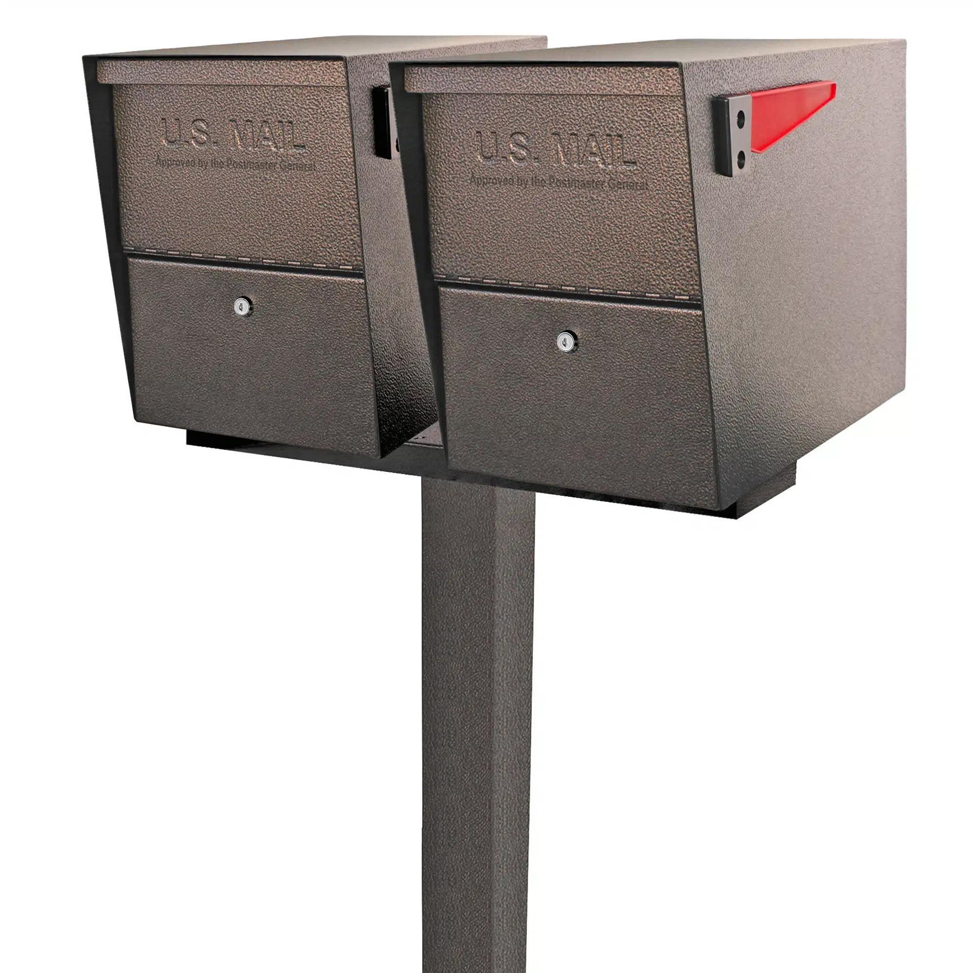 Mail Boss Package Master Dual Mailboxes with Post Product Image
