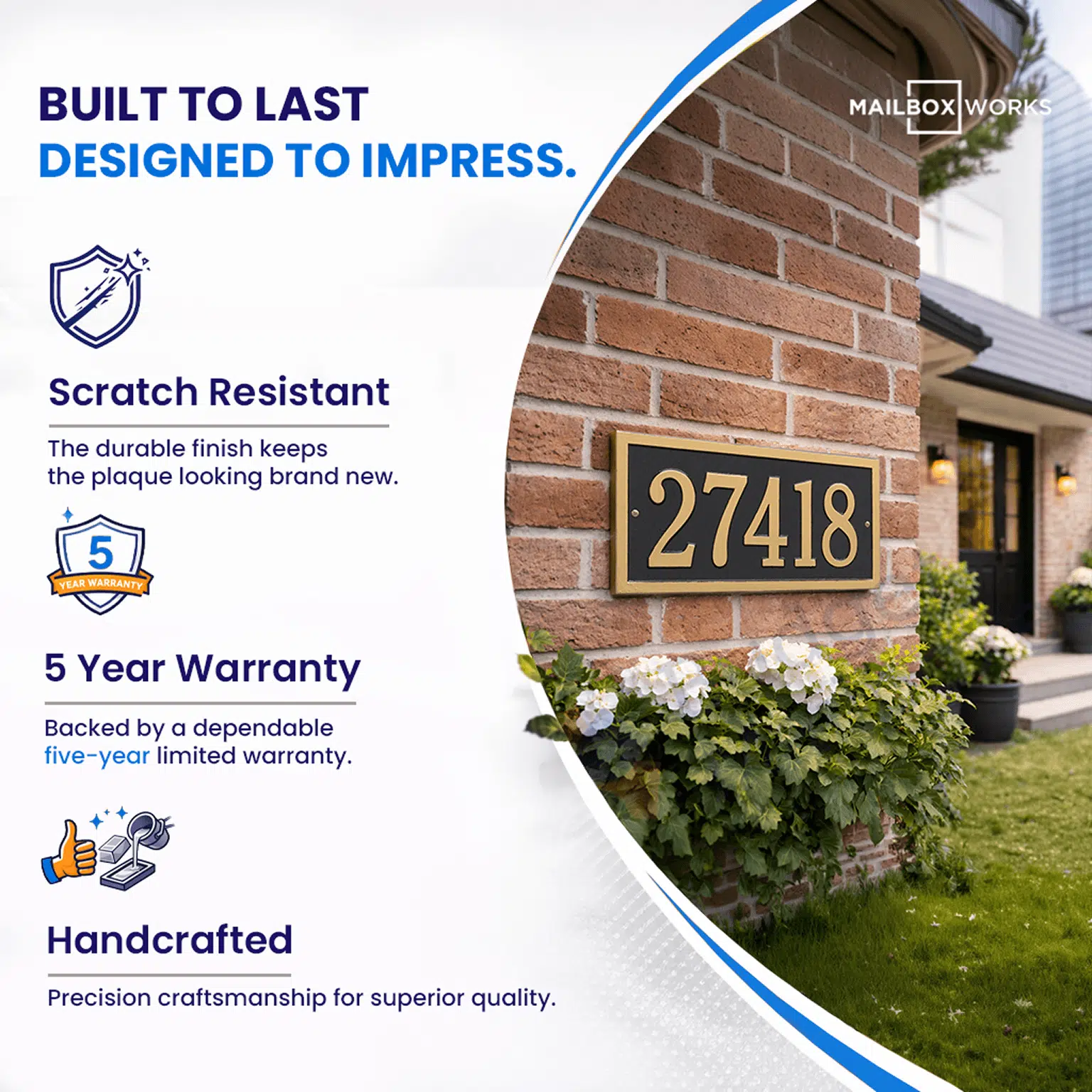 Whitehall Bismark Wall Address Plaque - Thumbnail 4