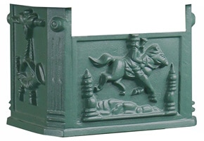 AMCO Victorian Pedestal Mailbox Box Green