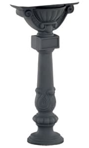 AMCO Victorian Pedestal Mailbox Post Black