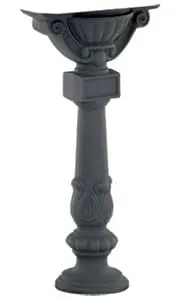AMCO Victorian Pedestal Mailbox Post Black