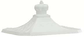 AMCO Victorian Pedestal Mailbox Roof White