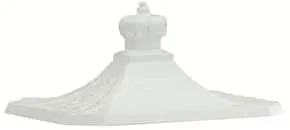 AMCO Victorian Pedestal Mailbox Roof White
