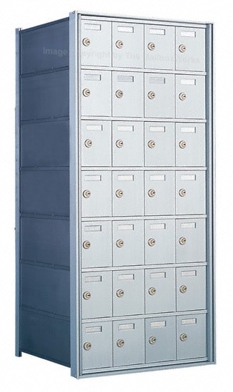 7 Doors High x 4 Doors (28 Tenants) 1700 Horizontal Mailbox Rear-Load Private Distribution in Anodized Aluminum Finish Product Image