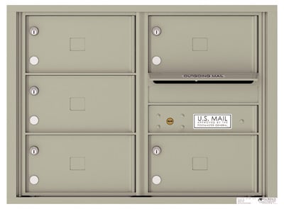 Florence Recessed 4C Horizontal Mailbox – 5 Tenant Doors – Front Loading – 6 Doors High – USPS Access Product Image