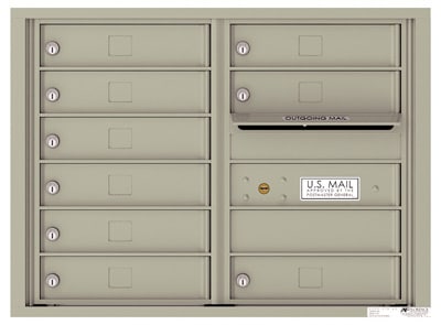 Florence Recessed 4C Horizontal Mailbox – 9 Tenant Doors – Front Loading – 6 Doors High – USPS Access Product Image