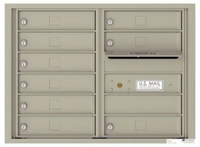 Florence Recessed 4C Horizontal Mailbox – 9 Tenant Doors – Front Loading – 6 Doors High – USPS Access Product Image
