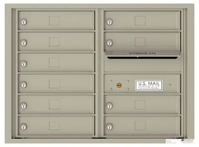 Florence Recessed 4C Horizontal Mailbox – 10 Tenant Doors – Front Loading – 6 Doors High – USPS Access Product Image