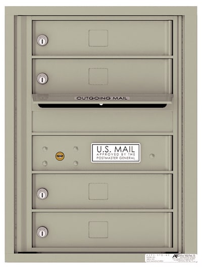 Recessed 4C Horizontal Mailbox – 4 Doors – Front Loading – 4C06S-04 – USPS Approved Product Image