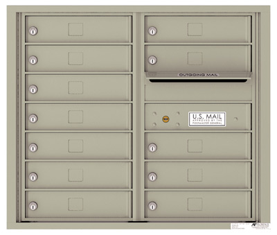 Florence Recessed 4C Horizontal Mailbox – 12 Tenant Doors – Front Loading – 7 Doors High – USPS Access Product Image