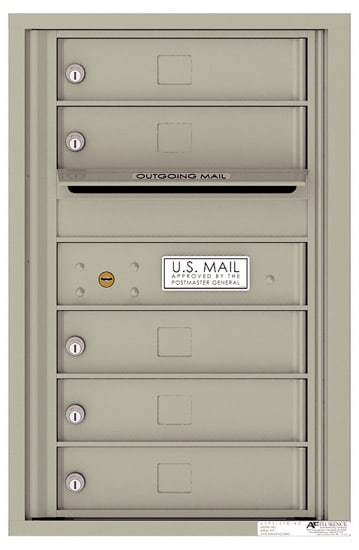 Florence Recessed 4C Horizontal Mailbox – 5 Tenant Doors – Front Loading – 7 Doors High – Single Column – USPS Access Product Image