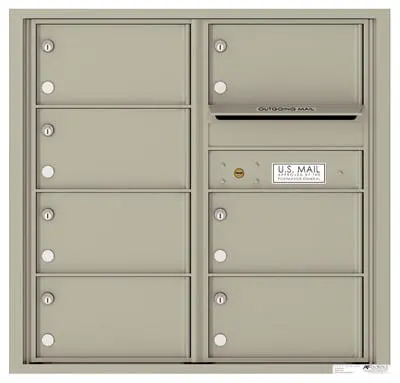 Florence Recessed 4C Horizontal Mailbox – 7 Tenant Doors – Front Loading – 8 Doors High – USPS Access Product Image