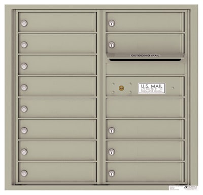 Florence Recessed 4C Horizontal Mailbox – 13 Tenant Doors – Front Loading – 8 Doors High – Private Delivery Product Image