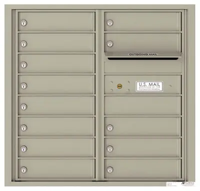 Florence Recessed 4C Horizontal Mailbox – 13 Tenant Doors – Front Loading – 8 Doors High – 206550 – Private Delivery Product Image