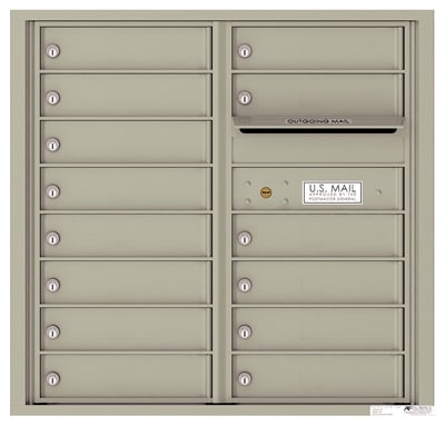 Florence Recessed 4C Horizontal Mailbox – 14 Tenant Doors – Front Loading – 8 Doors High – USPS Access Product Image