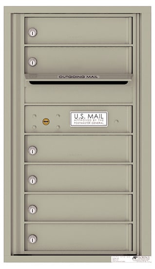 Florence Recessed 4C Horizontal Mailbox – 6 Tenant Doors – Front Loading – 8 Doors High – USPS Access Product Image