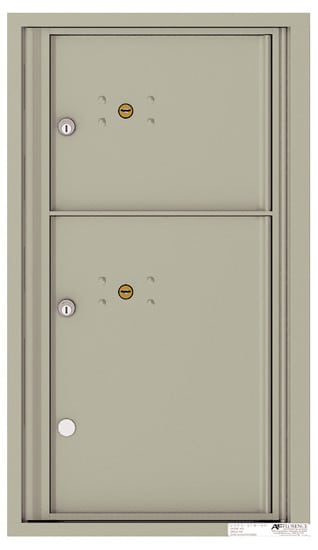 Florence Recessed 4C Horizontal Mailbox – 2 Parcel Lockers – Front Loading – 8 Doors High – USPS Access Product Image