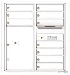 Florence 4C Mailboxes 4C09D-10 White