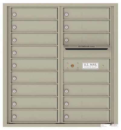 Florence Recessed 4C Horizontal Mailbox – 15 Tenant Doors – Front Loading – 9 Doors High – USPS Access Product Image