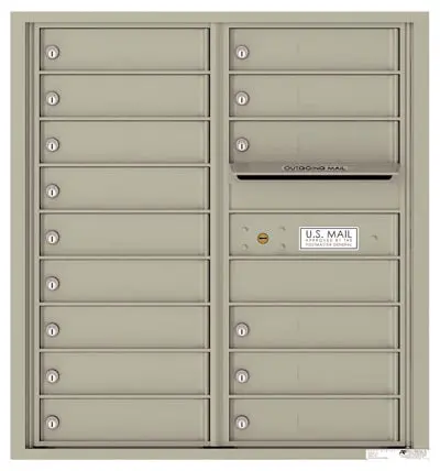 Florence Recessed 4C Horizontal Mailbox – 15 Tenant Doors – Front Loading – 9 Doors High – USPS Access Product Image