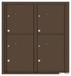 Florence 4C Mailboxes 4C09D-4P Antique Bronze