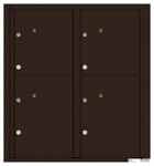 Florence 4C Mailboxes 4C09D-4P Dark Bronze