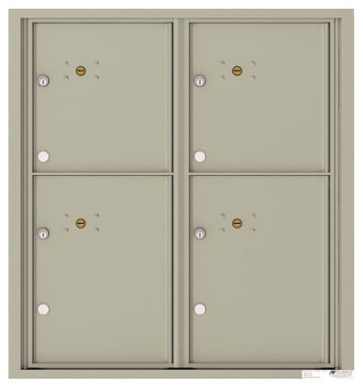 Florence Recessed 4C Horizontal Mailbox – 4 Parcel Lockers – Front Loading – 9 Doors High – USPS Access Product Image