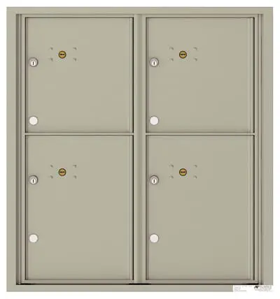 Florence Recessed 4C Horizontal Mailbox – 4 Parcel Lockers – Front Loading – 9 Doors High – USPS Access Product Image
