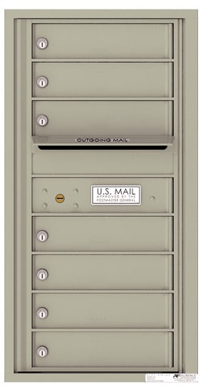 Florence Recessed 4C Horizontal Mailbox – 7 Tenant Doors – Front Loading – 9 Doors High – USPS Access Product Image