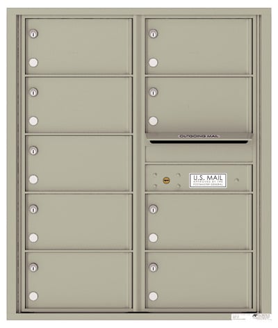 Recessed 4C Horizontal Mailbox – 9 Doors – 4C10D-09-206550 – Private Delivery Product Image