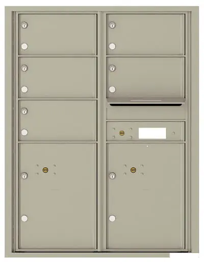 Florence Recessed 4C Horizontal Mailbox – 5 Tenant Doors, 2 Parcel Lockers – Front Loading – 11 Doors High – USPS Access Product Image