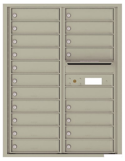 Recessed 4C Horizontal Mailbox – 19 Doors – Front Loading – 4C11D-19 – USPS Approved Product Image