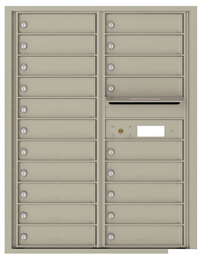 Florence Recessed 4C Horizontal Mailbox – 20 Tenant Doors – Front Loading – 11 Doors High – USPS Access Product Image