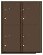 Florence 4C Mailboxes 4C11D-4P Antique Bronze