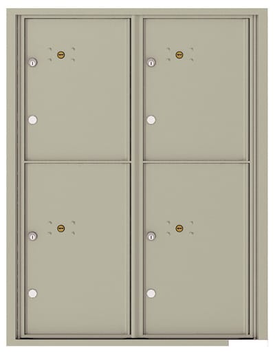 Recessed 4C Horizontal Mailbox – 4 Parcel Lockers – Front Loading – 4C11D-4P-206550 – Private Delivery Product Image