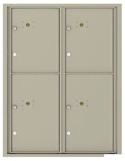 Florence Recessed 4C Horizontal Mailbox – 4 Parcel Lockers – Front Loading – 11 Doors High – USPS Access Product Image