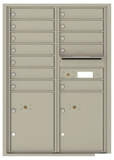 Florence Recessed 4C Horizontal Mailbox – 12 Tenant Doors, 2 Parcel Lockers – Front Loading – 12 Doors High – USPS Access Product Image