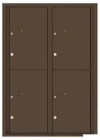 Florence 4C Mailboxes 4C12D-4P Antique Bronze