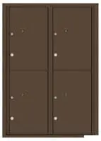 Florence 4C Mailboxes 4C12D-4P Antique Bronze