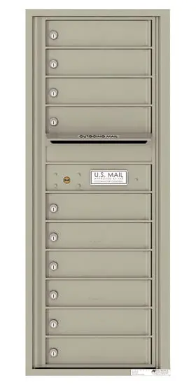 Florence Recessed 4C Horizontal Mailbox – 10 Tenant Doors – Front Loading – 12 Doors High – USPS Access Product Image