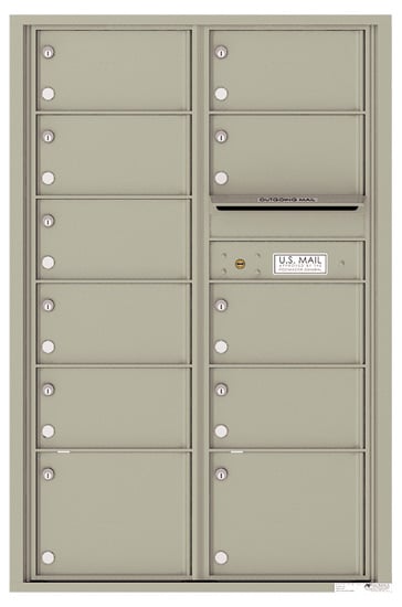 Recessed 4C Horizontal Mailbox – 11 Doors – Front Loading – 4C13D-11 Product Image