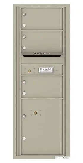 Florence Recessed 4C Horizontal Mailbox – 3 Tenant Doors, 1 Parcel Locker – Front Loading – 13 Doors High – USPS Access Product Image