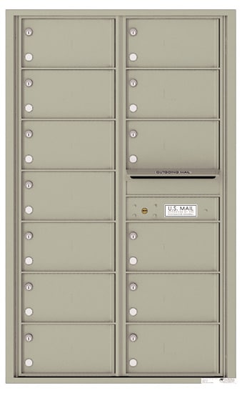 Florence Recessed 4C Horizontal Mailbox – 13 Tenant Doors – Front Loading – 14 Doors High – USPS Access Product Image