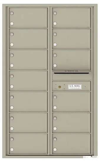 Florence Recessed 4C Horizontal Mailbox – 13 Tenant Doors – Front Loading – 14 Doors High – USPS Access Product Image