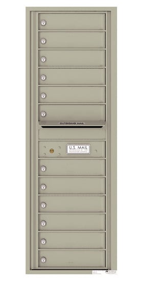 Recessed 4C Horizontal Mailbox – 12 Doors – Front Loading – 4C14S-12 Product Image