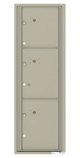 Florence Recessed 4C Horizontal Mailbox – 3 Parcel Lockers – Front Loading – 14 Doors High – USPS Access Product Image